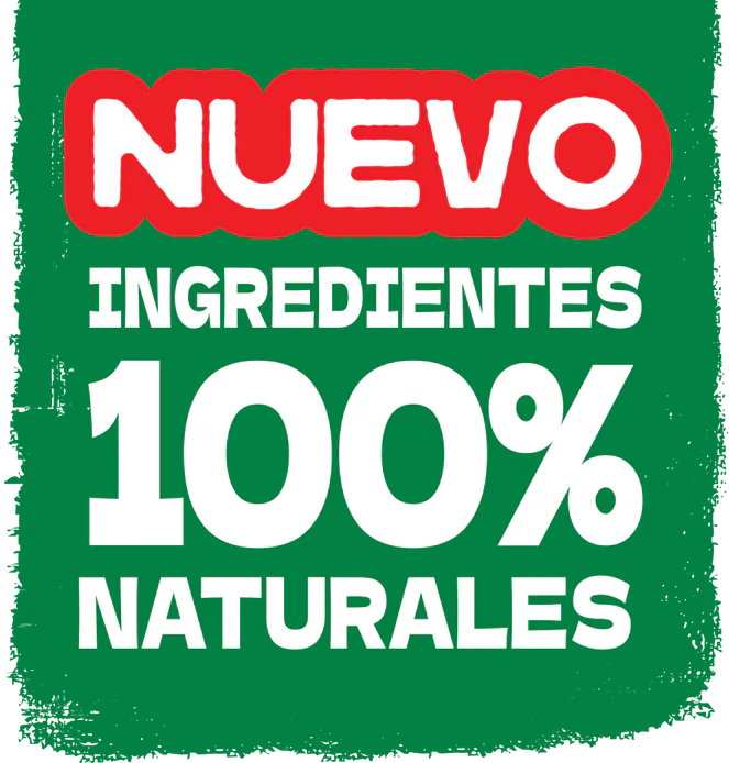Nuevo: ingredientes 100% naturales